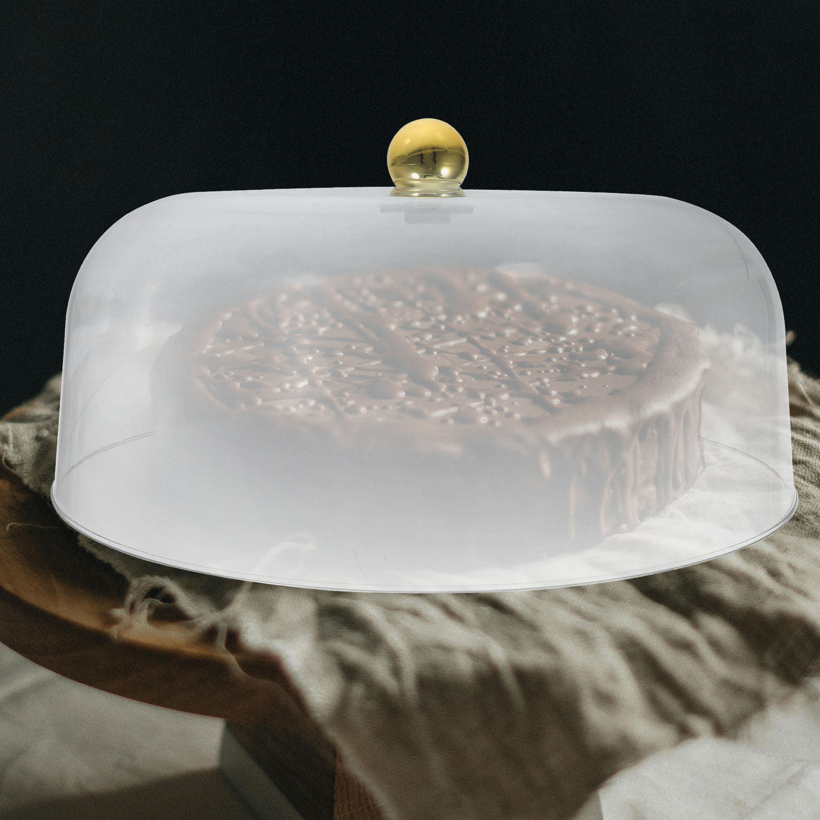 Plastic Dome Clear - Şeffaf Pasta Kubbesi, Plastik Pasta Servis