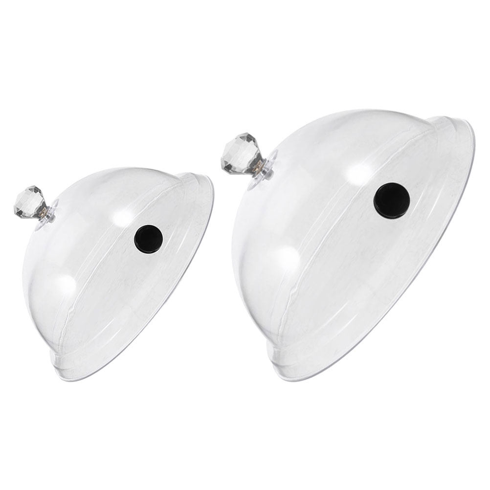 Plastic Dome Clear - 2 Adet Şeffaf Akrilik Yiyecek Kapağı,
